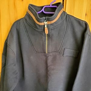 Wilson International Men's 1/4 Zip Sweatshirt in Black size medium.